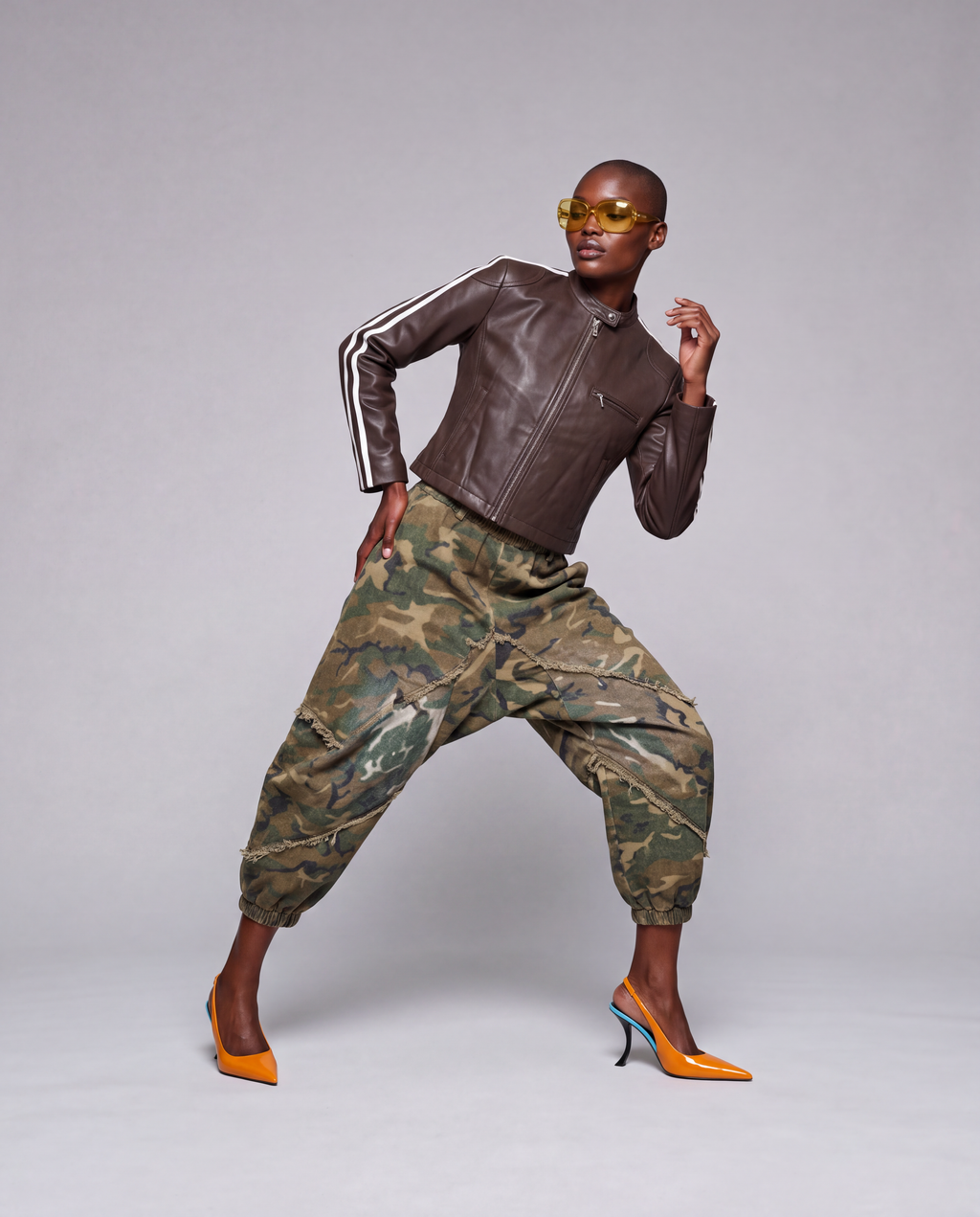Damskie spodnie Moro oversize - Camouflage