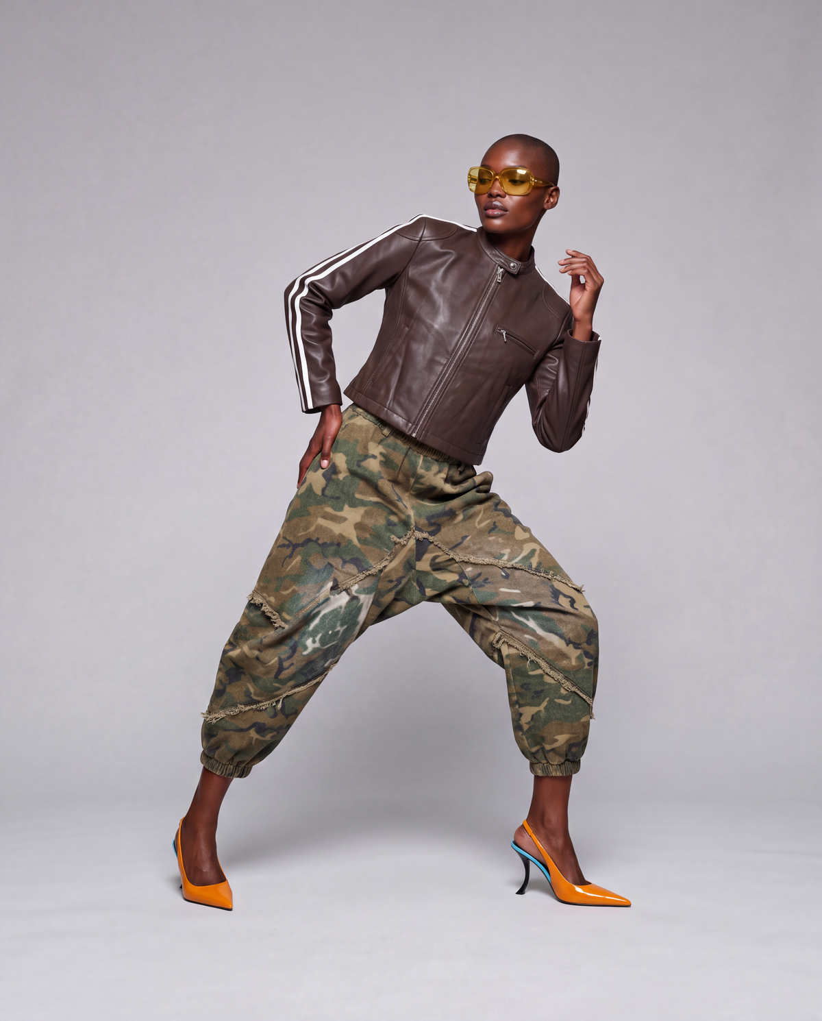 Damskie spodnie Moro oversize - Camouflage