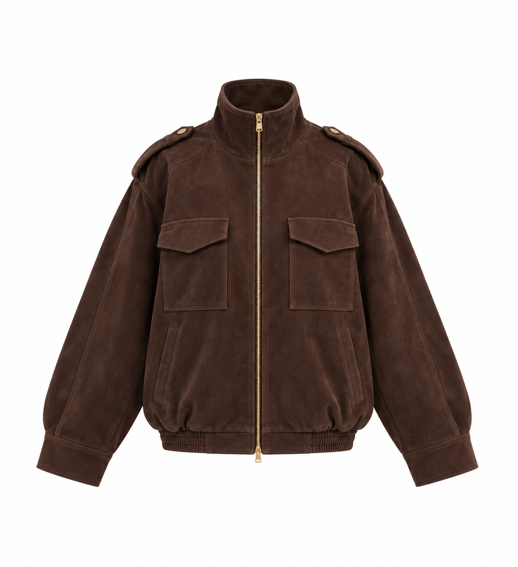 Skórzana kurtka damska oversize – FANGO