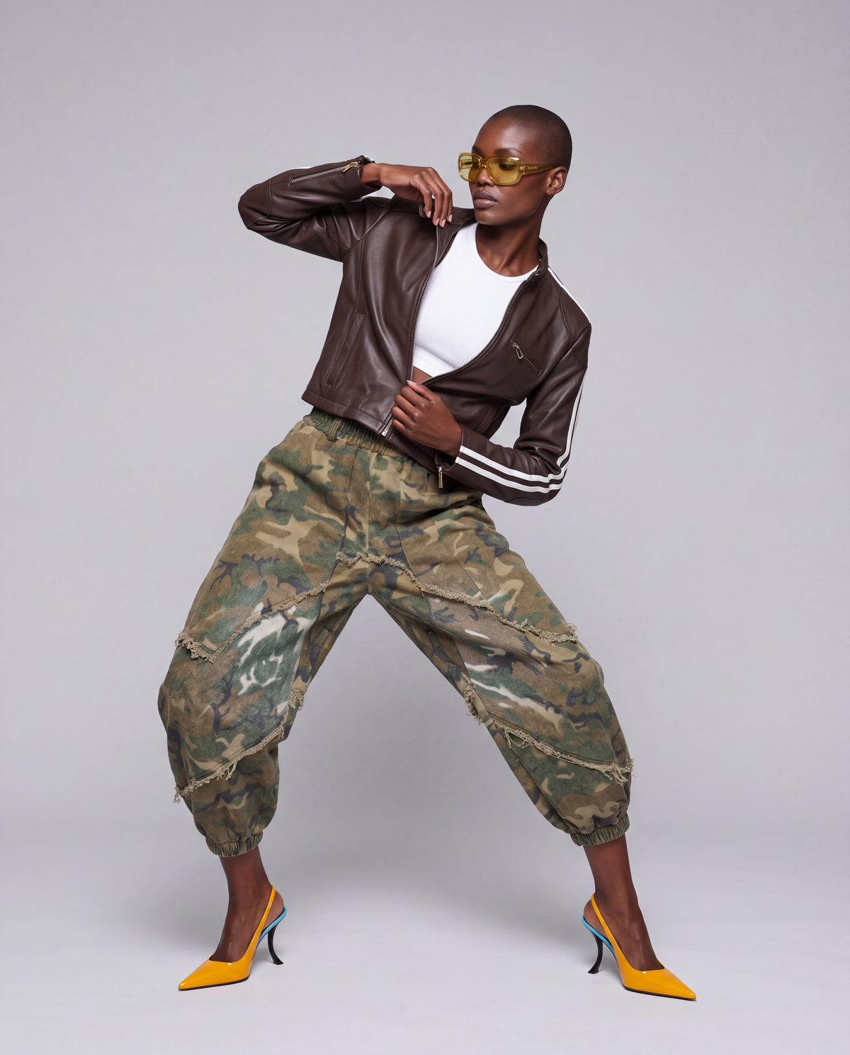 Damskie spodnie Moro oversize - Camouflage