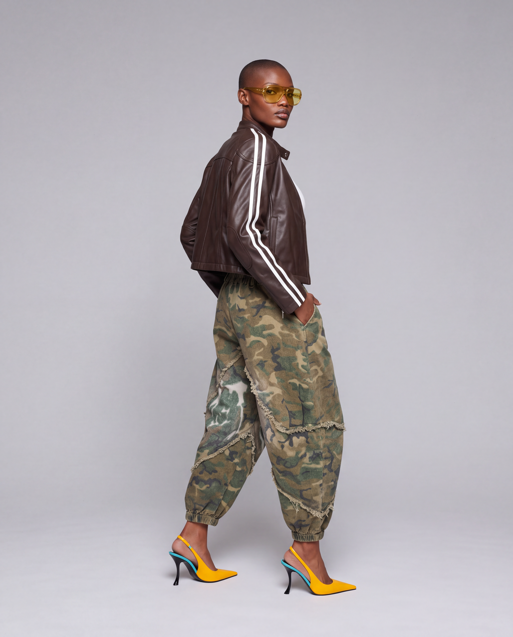 Damskie spodnie Moro oversize - Camouflage