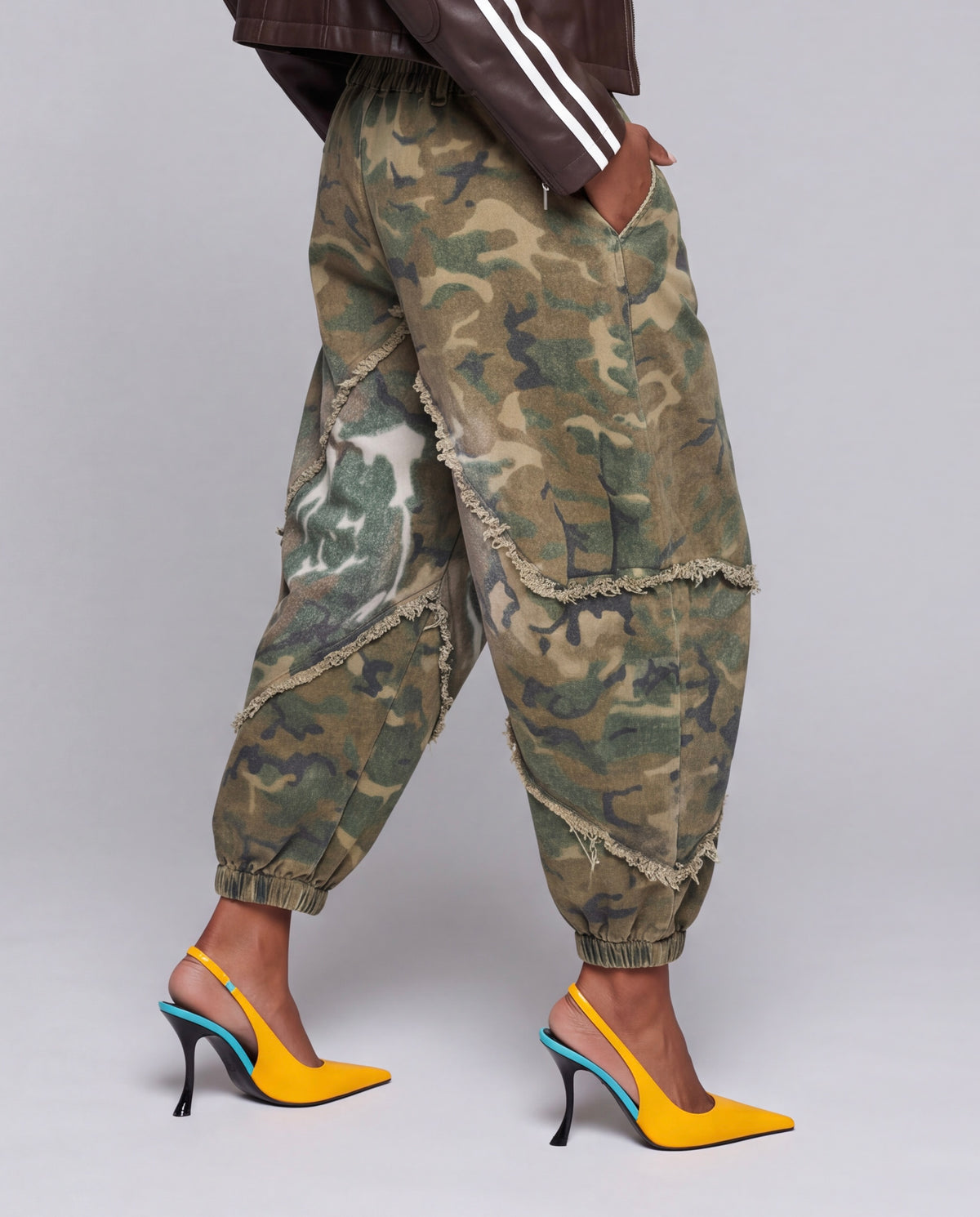 Damskie spodnie Moro oversize - Camouflage