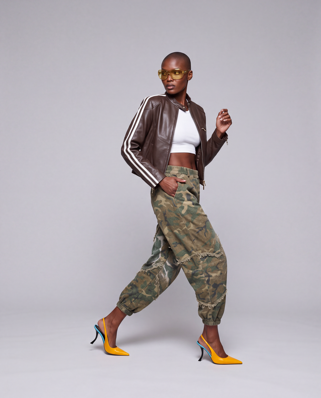 Damskie spodnie Moro oversize - Camouflage