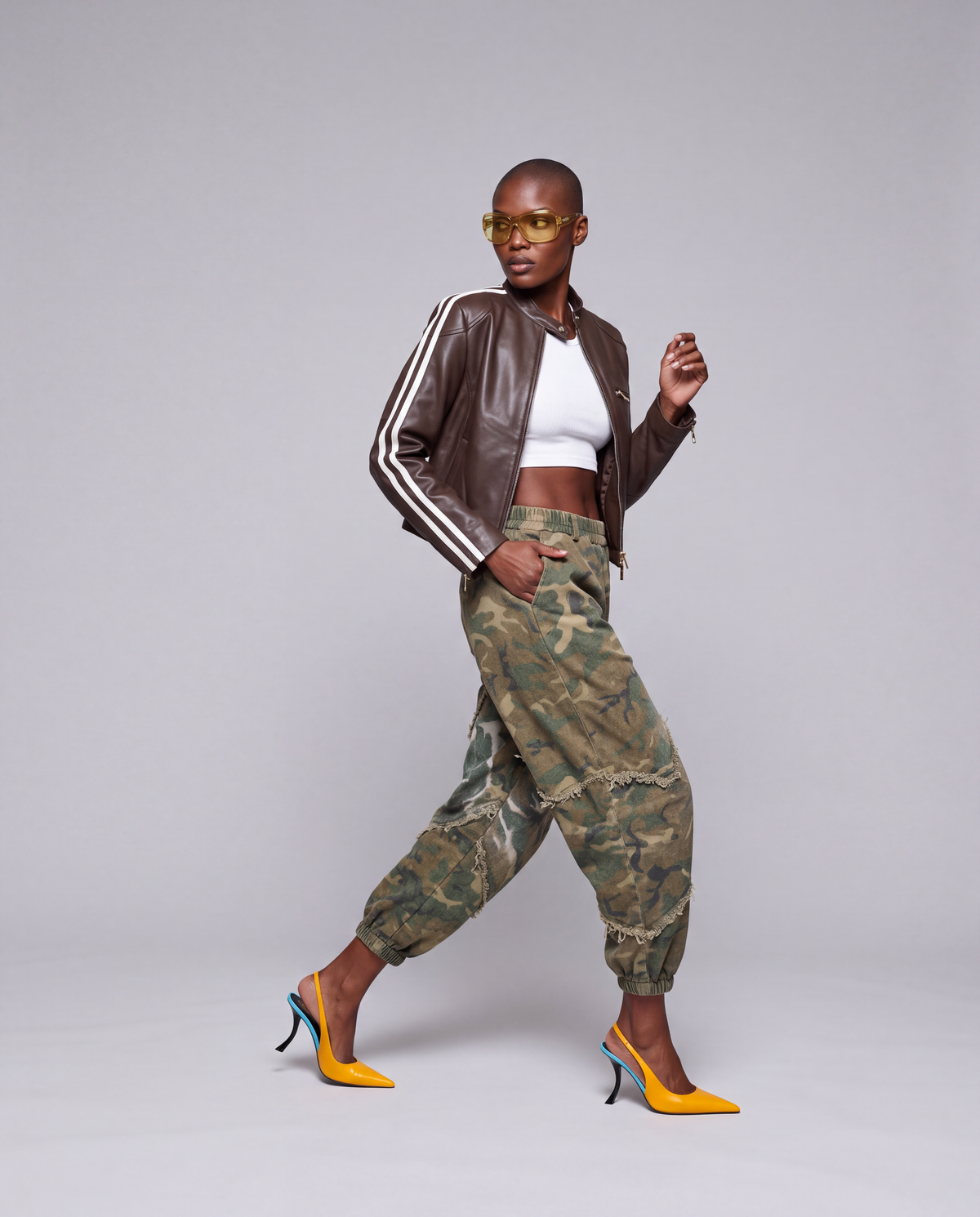Damskie spodnie Moro oversize - Camouflage
