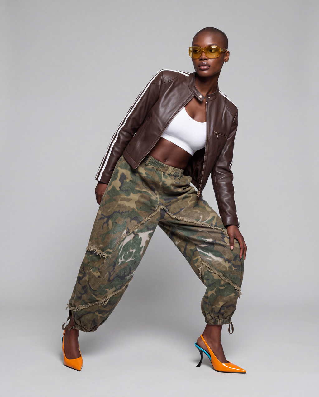 Damskie spodnie Moro oversize - Camouflage