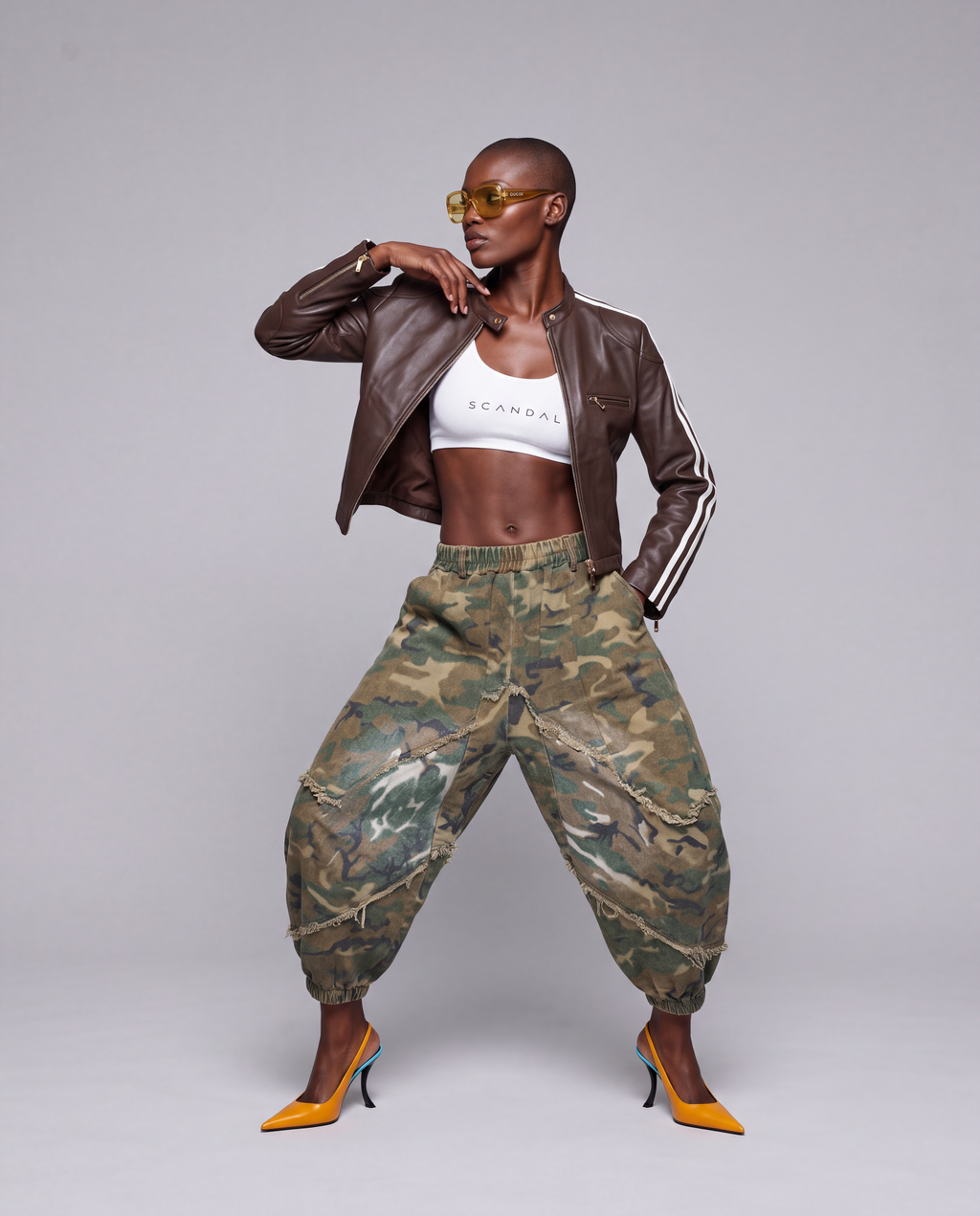 Damskie spodnie Moro oversize - Camouflage