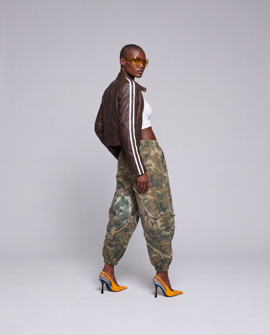 Damskie spodnie Moro oversize - Camouflage