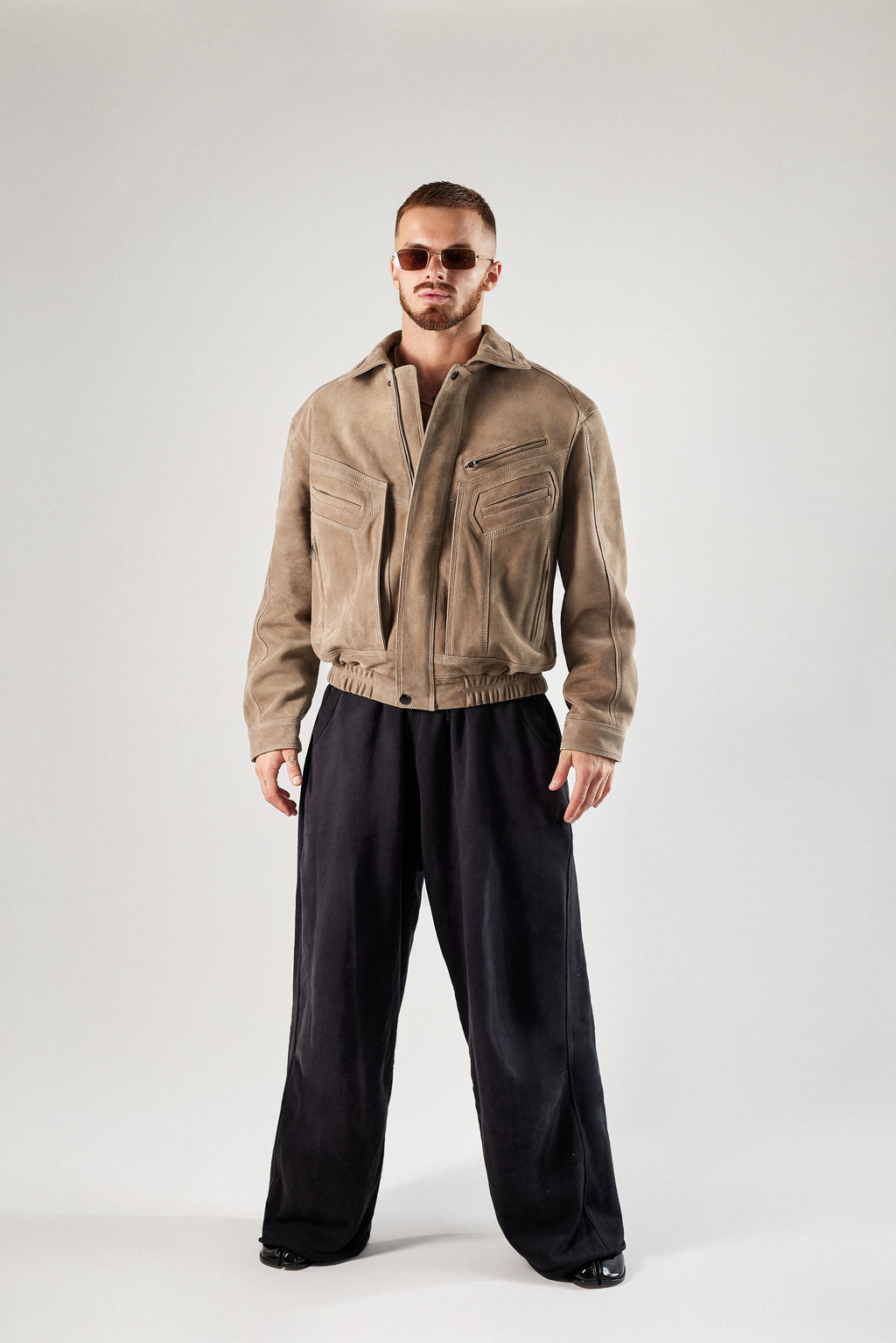 Czarne spodnie oversize z Bawełny. Unisex