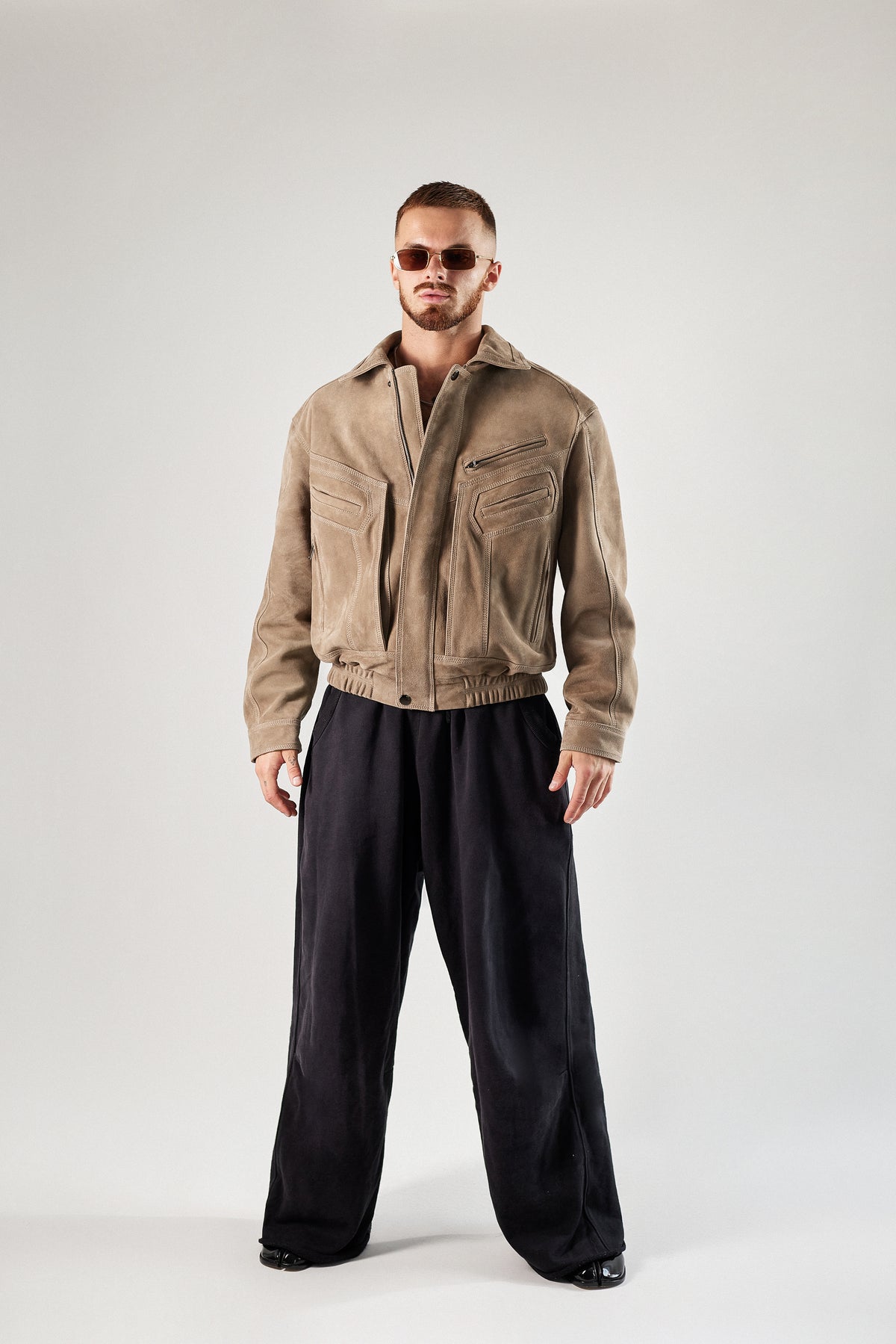 Czarne spodnie oversize z Bawełny. Unisex