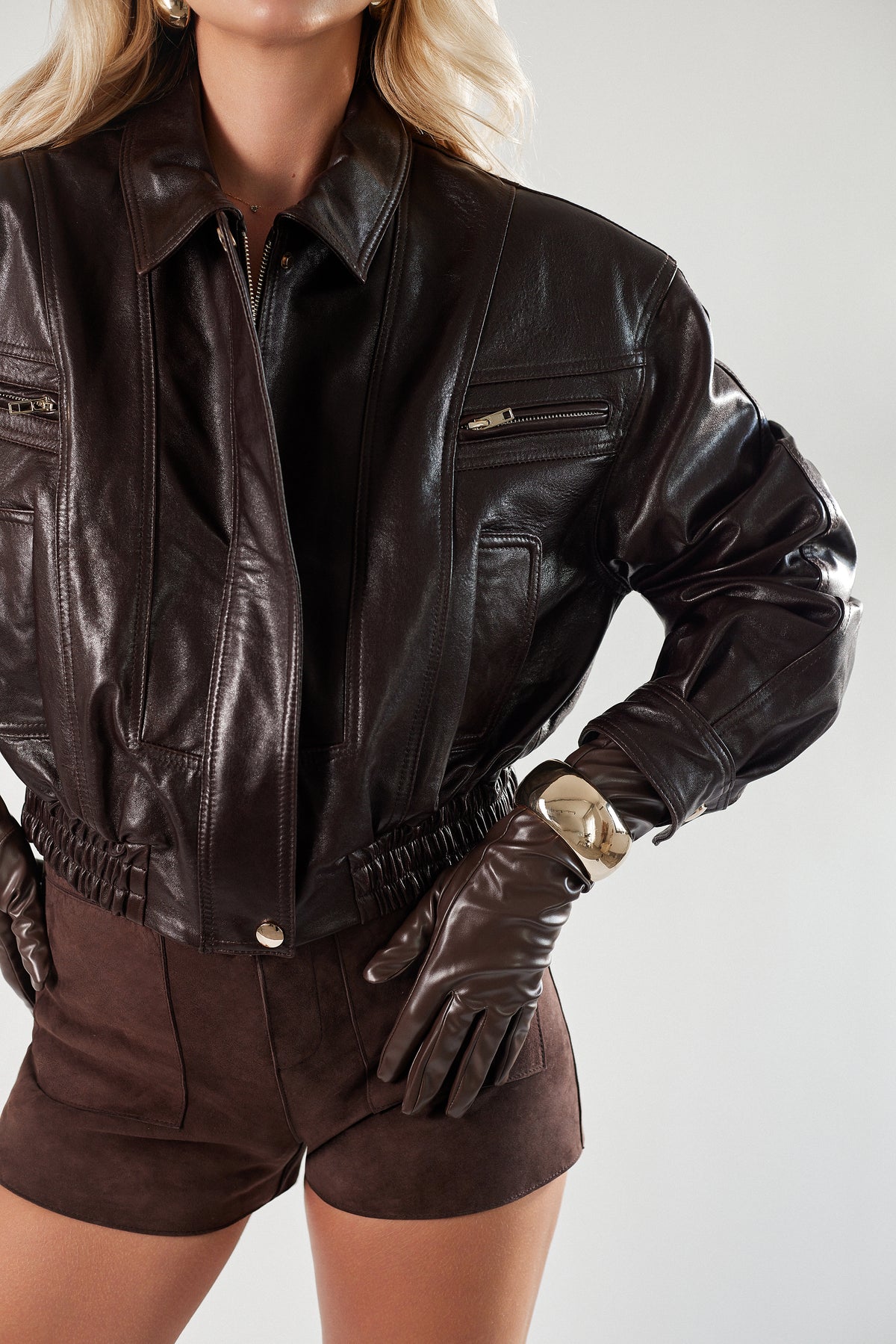 Skórzana kurtka Bomber Vintage 80s