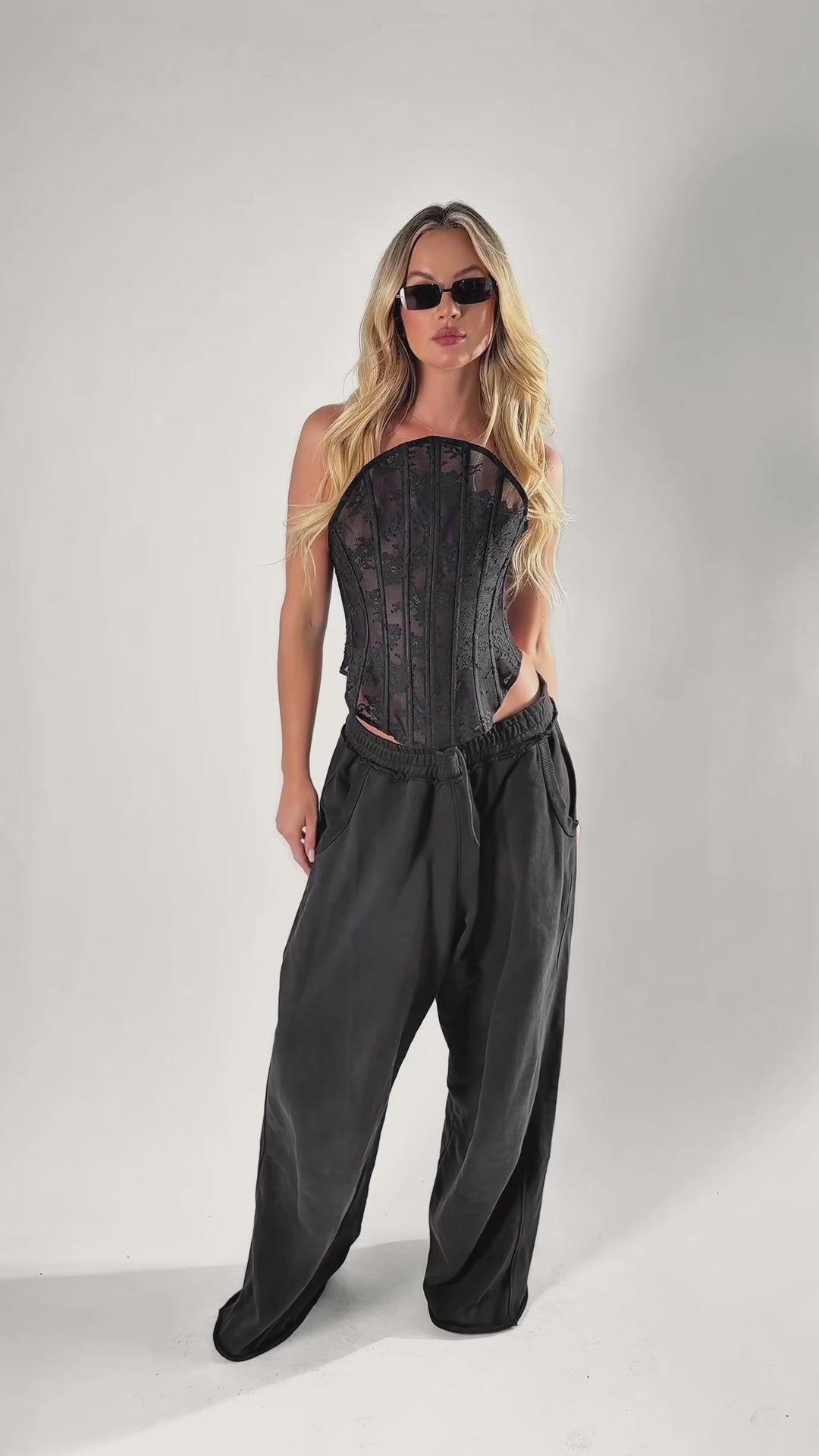 Czarne spodnie oversize z Bawełny. Unisex